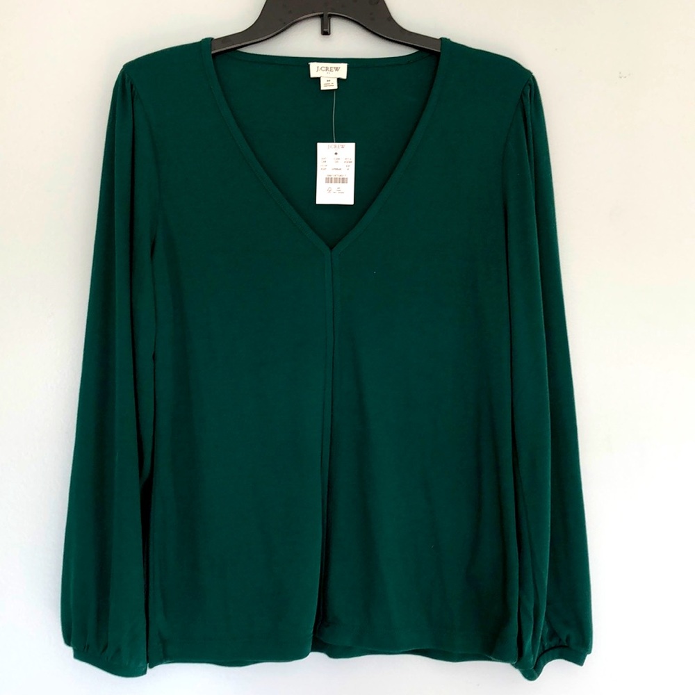 NWT J Crew hunter green top